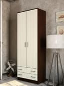 Шкаф прямой двухстворчатый «Дуэт», 2 ящика, 800×480×2200 мм, цвет венге/лоредо