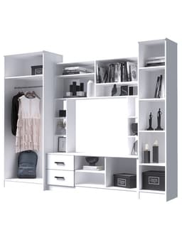 Стенка для гостиной «МАРТА», 2700×500×2100 мм, цвет ясень шимо светлый/ясень шимо тёмный