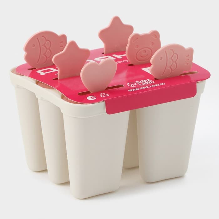 Форма для мороженого Доляна «Нега», 6 ячеек, пластик, МИКС