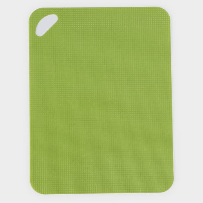 Доска разделочная Доляна, пластик, гибкая, прямоугольная, 38×29 см, зелёная