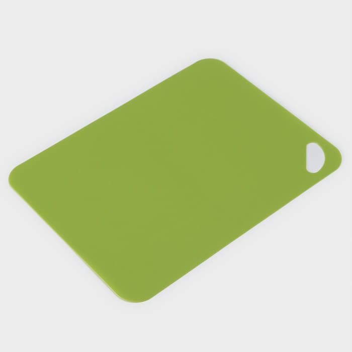Доска разделочная Доляна, пластик, гибкая, прямоугольная, 38×29 см, зелёная