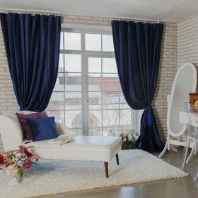 Штора портьерная «Этель», 230×270 см, ренессанс глубокий океан