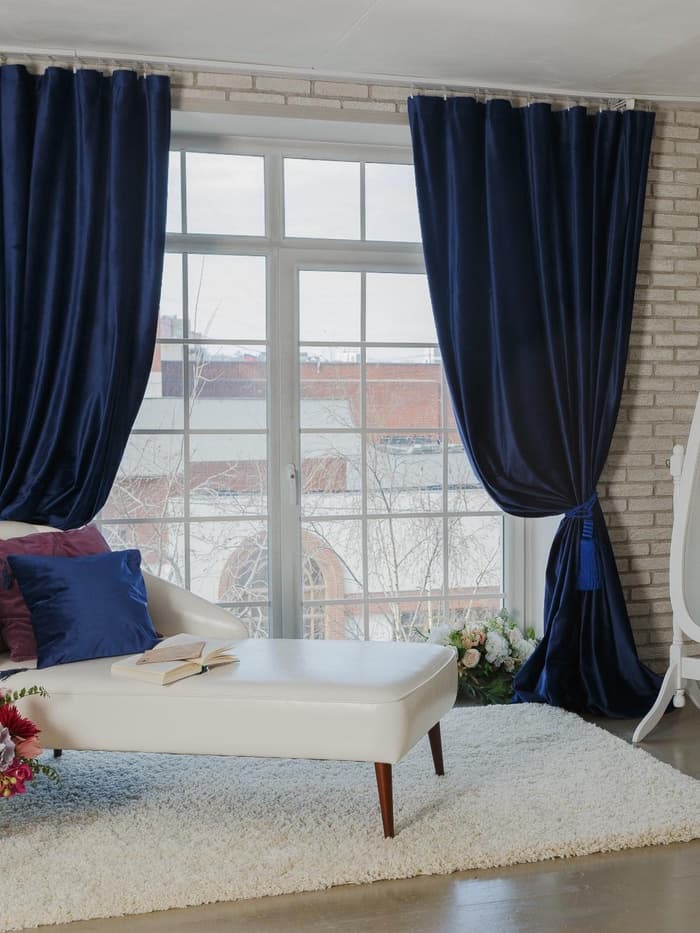 Штора портьерная «Этель», 230×270 см, ренессанс глубокий океан