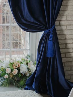 Штора портьерная «Этель», 230×270 см, ренессанс глубокий океан