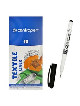 Маркер для ткани Centropen 2639, узел 0.7 мм, линия 0.6-0.8 мм, чёрный