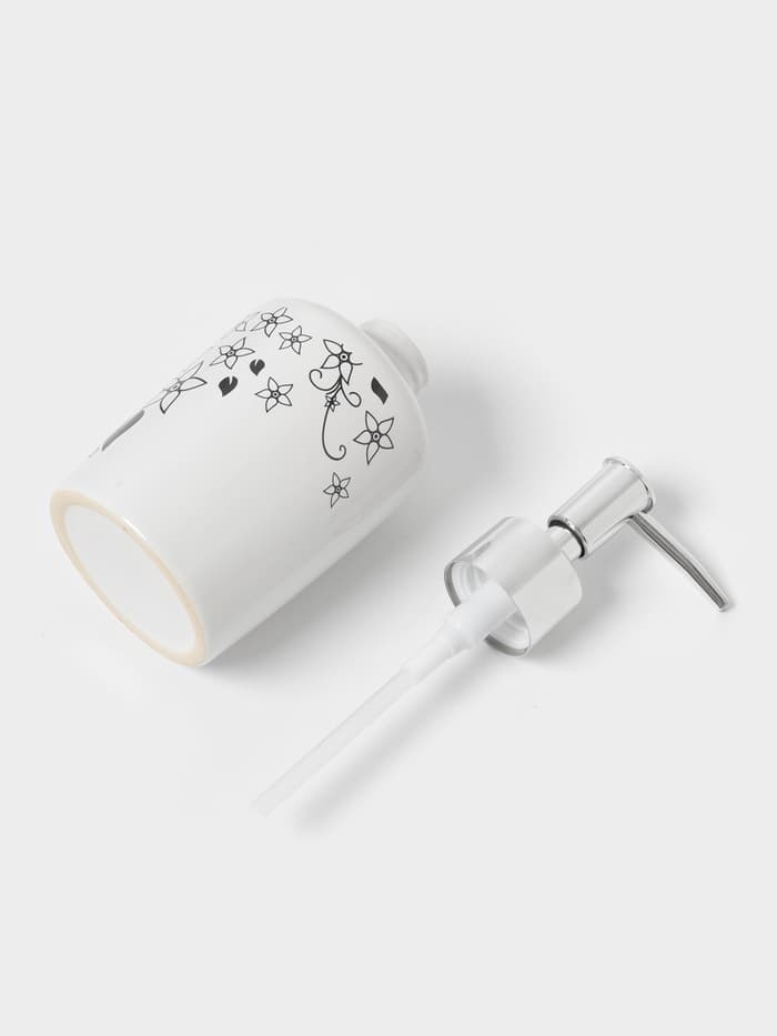 Аксессуары для ванной, 4 предмета, мыльница, дозатор для мыла, 2 стакана, белые