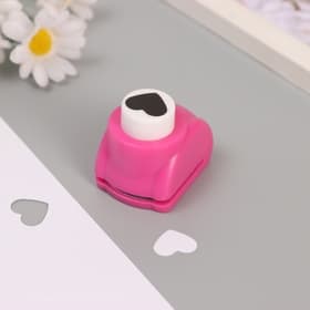 Дырокол фигурный для скрапбукинга «Сердечко», d=1.5 см, 3.5×4×4 см, МИКС