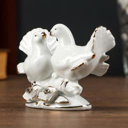 Фигурка «2 белых голубя», со стразами, 9×12 см