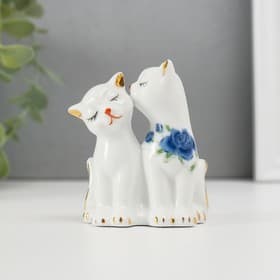 Фигурка керамика «2 киски неженки», 7.5×6 см