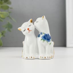 Фигурка керамика «2 киски неженки», 7.5×6 см