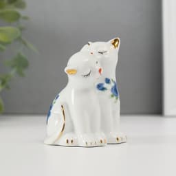 Фигурка керамика «2 киски неженки», 7.5×6 см