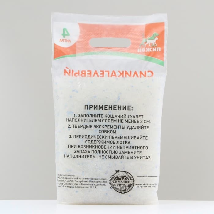 Наполнитель силикагелевый «Пижон», 4 л