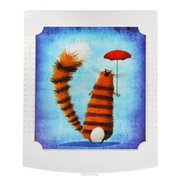 Комод 4-х секционный «Декор. Кот», 38.5×47×95 см, белый