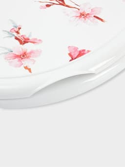 Сиденье для унитаза с крышкой «Декор. Сакура», 44.5×37 см, белое