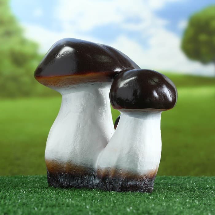 Садовая фигура из гипса «Грибы-боровики», 25×23×23 см