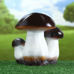 Садовая фигура из гипса «Грибы-боровики», 25×23×23 см