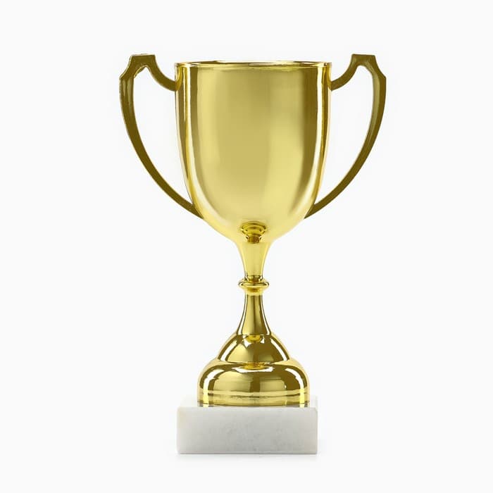 Кубок под нанесение, наградная фигура, золото, подставка камень, 16.3 см