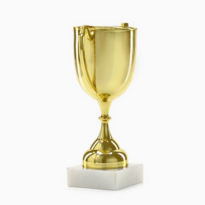 Кубок под нанесение, наградная фигура, золото, подставка камень, 16.3 см