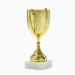 Кубок под нанесение, наградная фигура, золото, подставка камень, 16.3 см