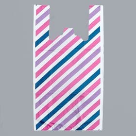 Пакет «Параллели», полиэтиленовый, майка, 40×80 см, 22 мкм