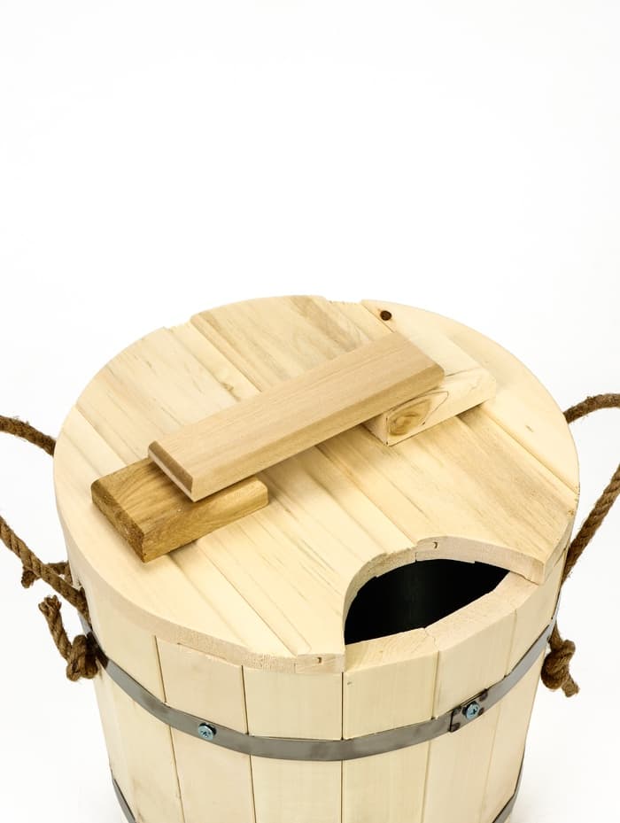 Запарник - ведро для бани и сауны, 7 л, липа, оцинкованная вставка, с крышкой, «Добропаровъ»