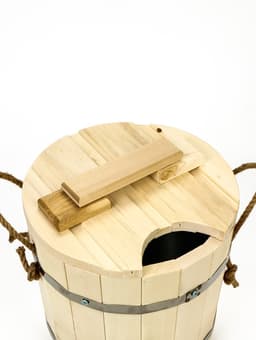 Запарник - ведро для бани и сауны, 7 л, липа, оцинкованная вставка, с крышкой, «Добропаровъ»