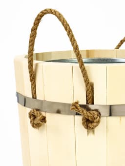 Запарник - ведро для бани и сауны, 7 л, липа, оцинкованная вставка, с крышкой, «Добропаровъ»