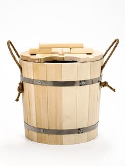 Запарник - ведро для бани и сауны, 7 л, липа, оцинкованная вставка, с крышкой, «Добропаровъ»