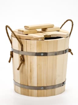Запарник - ведро для бани и сауны, 7 л, липа, оцинкованная вставка, с крышкой, «Добропаровъ»