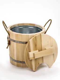 Запарник - ведро для бани и сауны, 7 л, липа, оцинкованная вставка, с крышкой, «Добропаровъ»