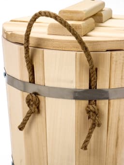 Запарник - ведро для бани и сауны, 7 л, липа, оцинкованная вставка, с крышкой, «Добропаровъ»