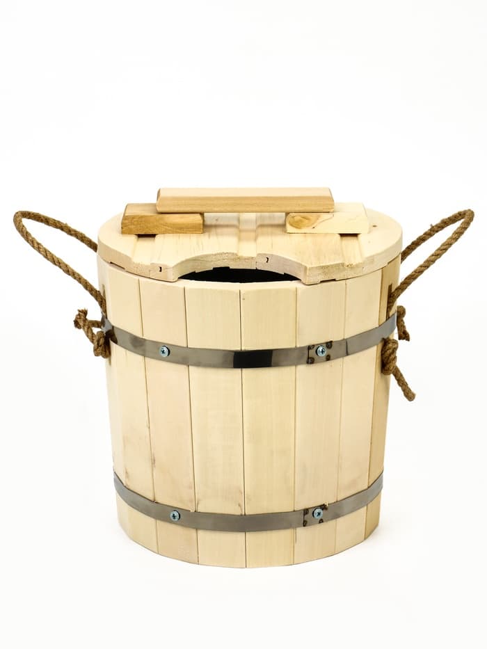 Запарник - ведро для бани и сауны, 7 л, липа, оцинкованная вставка, с крышкой, «Добропаровъ»