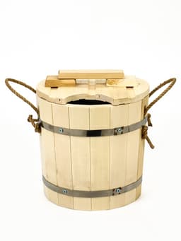 Запарник - ведро для бани и сауны, 7 л, липа, оцинкованная вставка, с крышкой, «Добропаровъ»