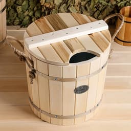 Запарник - ведро для бани и сауны, 12 л, липа, оцинкованная вставка, с крышкой, «Добропаровъ»