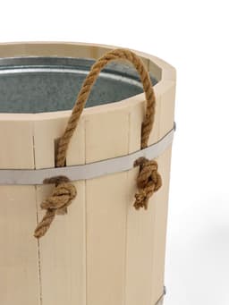 Запарник - ведро для бани и сауны, 12 л, липа, оцинкованная вставка, с крышкой, «Добропаровъ»