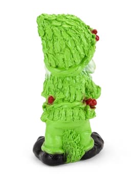 Садовая фигура из гипса «Гном с желудями», 45×26 см, зелёная