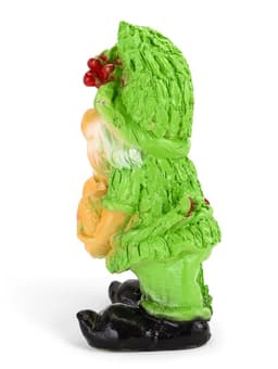 Садовая фигура из гипса «Гном с желудями», 45×26 см, зелёная