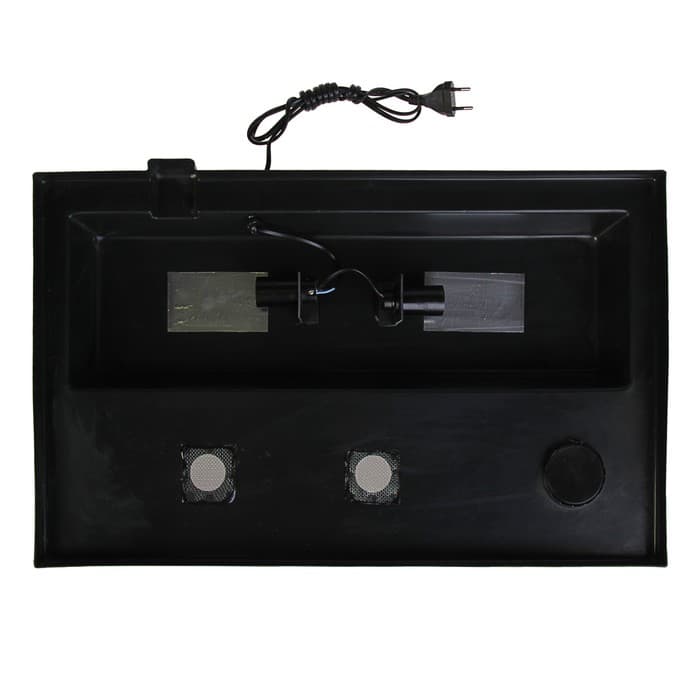 Террариум с крышкой, 50 л, 55×33×29 см, черный