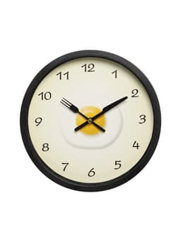Часы настенные классические «Яичница», серия: Кухня, бесшумные, плавный ход, d=23 см