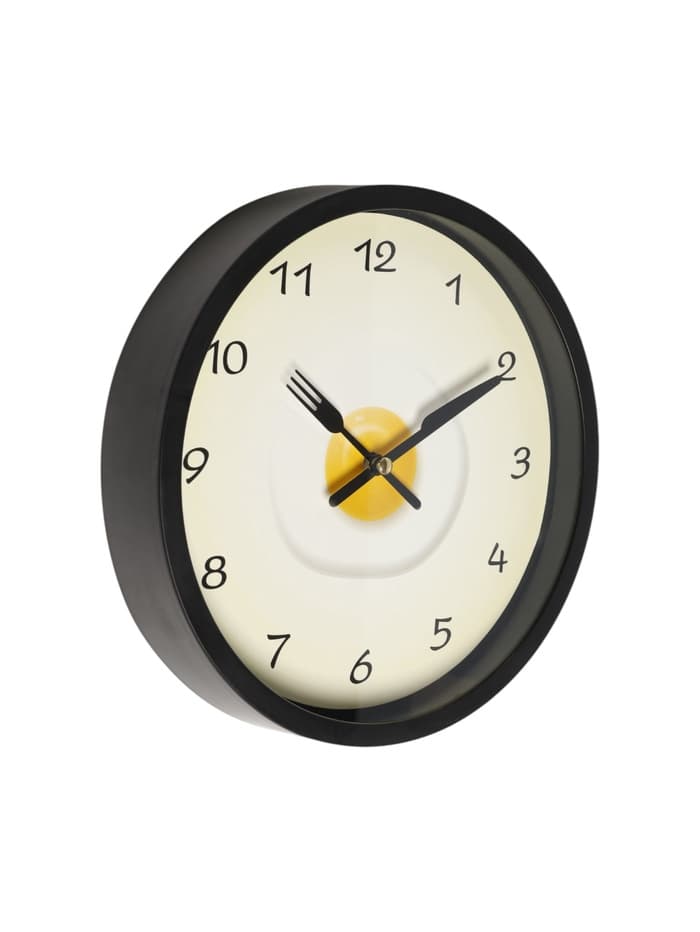 Часы настенные классические «Яичница», серия: Кухня, бесшумные, плавный ход, d=23 см