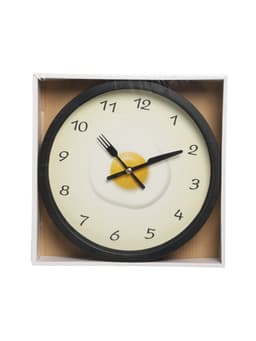 Часы настенные классические «Яичница», серия: Кухня, бесшумные, плавный ход, d=23 см