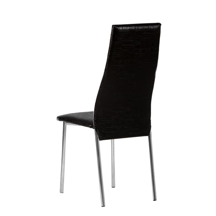 Стул для кухни «Клик Мебель. ВОЛНА», искусственная кожа, цвет серебро/шоколадная рептилия