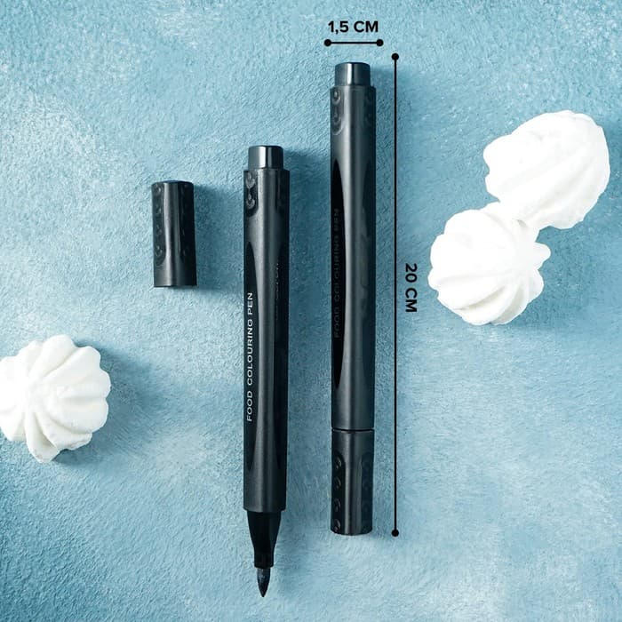 Маркеры пищевые, набор 2 шт., украшение десертов, чёрные