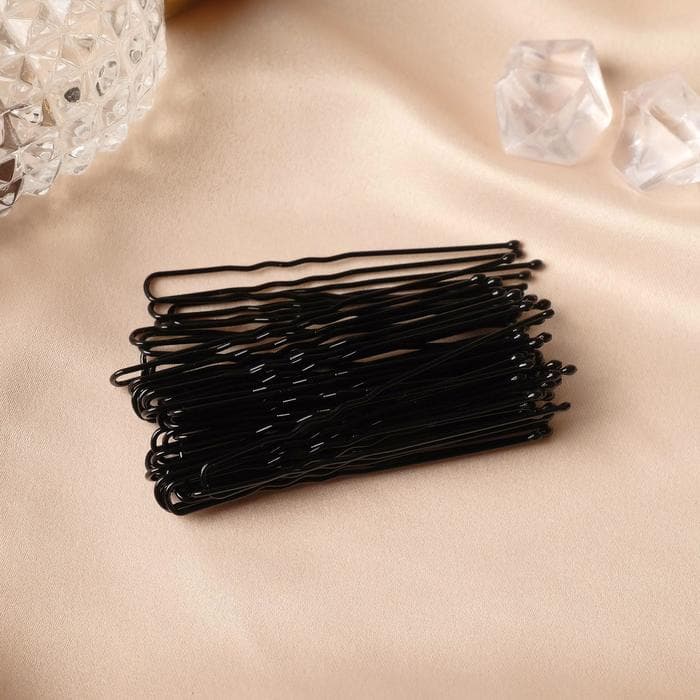 Шпильки для волос «Классик», набор 40 шт., мини, 6 см, чёрные