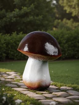 Садовая фигура из гипса «Гриб-боровик», 14×11×11 см