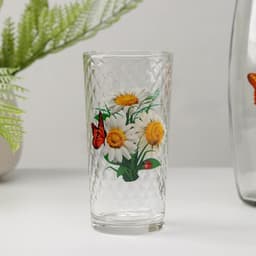 Набор для напитков «Букеты», 3 предмета: кувшин 1.7 л, стаканы 230 мл, 2 шт., стекло, рисунок МИКС