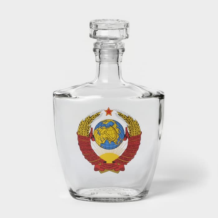 Набор для напитков «Герб СССР», 7 предметов: штоф 500 мл, 6 стопок 50 мл, стекло
