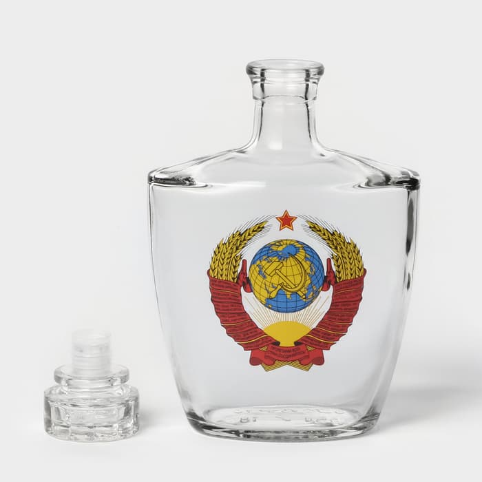 Набор для напитков «Герб СССР», 7 предметов: штоф 500 мл, 6 стопок 50 мл, стекло