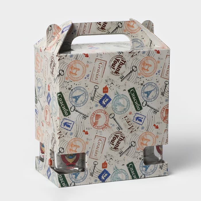 Набор для напитков «Герб СССР», 7 предметов: штоф 500 мл, 6 стопок 50 мл, стекло