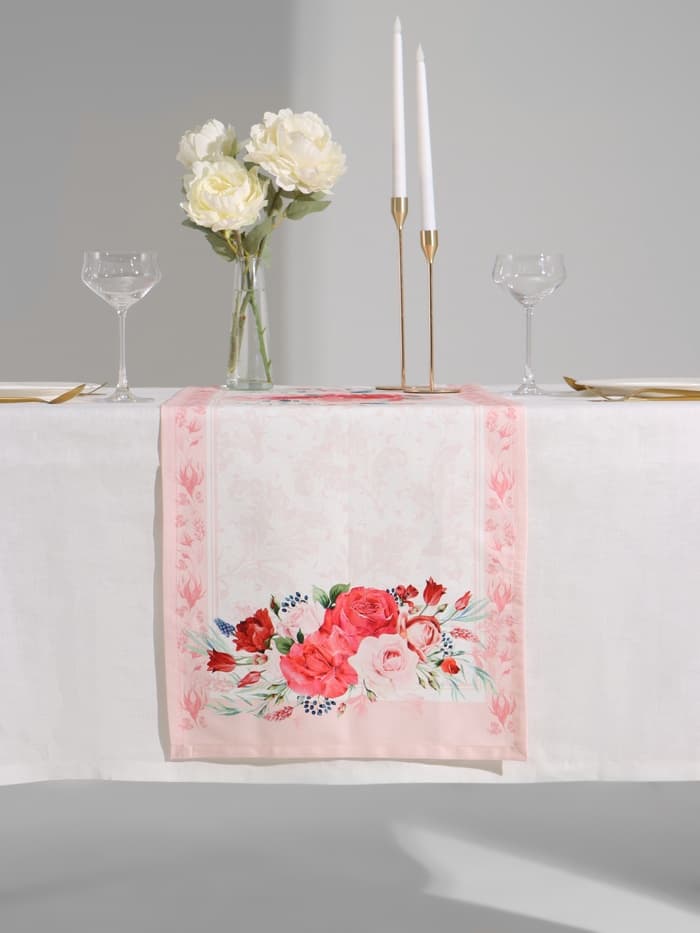 Дорожка на стол «Этель. Розы», 40×146 см, 100% хлопок, саржа 190 г/м²